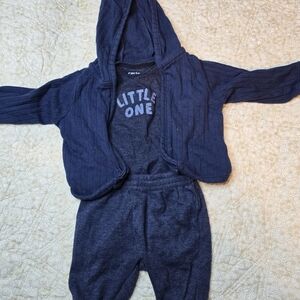 Carter's Dark Blue Baby Hoodie Set